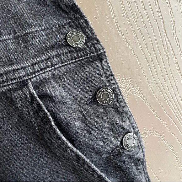 Gap - Slouchy Overalls Washed Black Crop Length XL - Picture 3 of 10